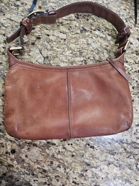 Coach Brown Bleeker Hobo Leather Shoulder Bag with Adjustable Strap